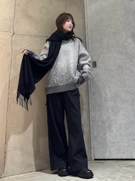 「tk.TAKEO KIKUCHI（ティーケータケオキクチ）のアイテム（トップス）」を使った、MIKAさん（レディース・154cm）の秋コーディネート