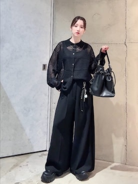 「tk.TAKEO KIKUCHI（ティーケータケオキクチ）のアイテム（トップス）」を使った、MIKAさん（レディース・154cm）の秋コーディネート
