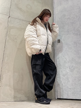 「tk.TAKEO KIKUCHI（ティーケータケオキクチ）のアイテム（その他アウター）」を使った、MIKAさん（レディース・154cm）の秋コーディネート