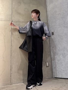 「tk.TAKEO KIKUCHI（ティーケータケオキクチ）のアイテム」を使った、MIKAさん（レディース・154cm）の夏コーディネート
