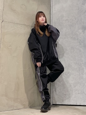 「tk.TAKEO KIKUCHI（ティーケータケオキクチ）のアイテム（ブルゾン）」を使った、MIKAさん（レディース・154cm）の春コーディネート