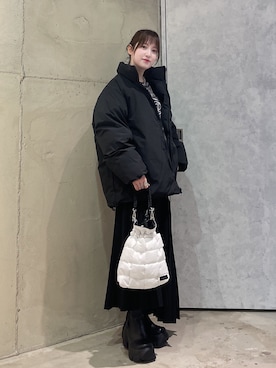 「tk.TAKEO KIKUCHI（ティーケータケオキクチ）のアイテム（その他アウター）」を使った、MIKAさん（レディース・154cm）の冬コーディネート