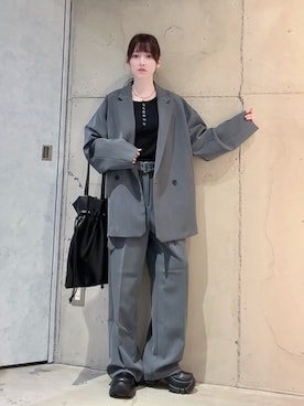 「tk.TAKEO KIKUCHI（ティーケータケオキクチ）のアイテム（ジャケット/アウター）」を使った、MIKAさん（レディース・154cm）の秋コーディネート