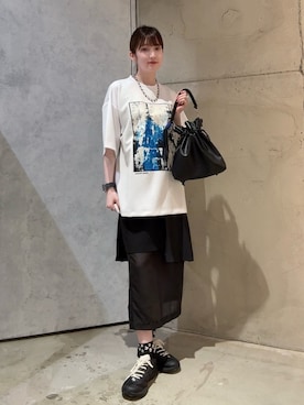 「tk.TAKEO KIKUCHI（ティーケータケオキクチ）のアイテム」を使った、MIKAさん（レディース・154cm）の夏コーディネート