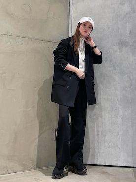 「tk.TAKEO KIKUCHI（ティーケータケオキクチ）のアイテム（ジャケット/アウター）」を使った、MIKAさん（レディース・154cm）の冬コーディネート