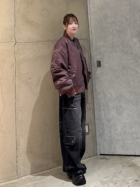 「tk.TAKEO KIKUCHI（ティーケータケオキクチ）のアイテム（トップス）」を使った、MIKAさん（レディース・154cm）の秋コーディネート