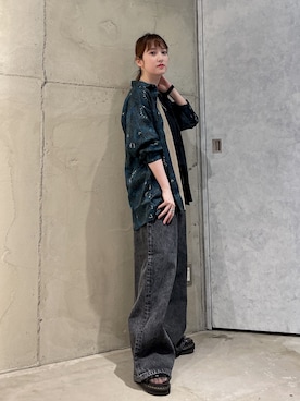 「tk.TAKEO KIKUCHI（ティーケータケオキクチ）のアイテム（アクセサリー）」を使った、MIKAさん（レディース・154cm）の夏コーディネート