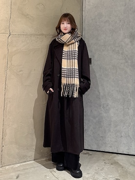 「tk.TAKEO KIKUCHI（ティーケータケオキクチ）のアイテム」を使った、MIKAさん（レディース・154cm）の冬コーディネート