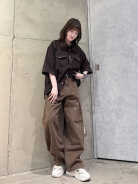 「tk.TAKEO KIKUCHI（ティーケータケオキクチ）のアイテム」を使った、MIKAさん（レディース・154cm）の夏コーディネート