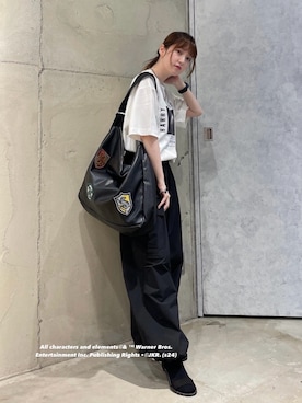 「tk.TAKEO KIKUCHI（ティーケータケオキクチ）のアイテム（アクセサリー）」を使った、MIKAさん（レディース・154cm）の夏コーディネート