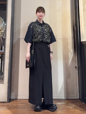 「tk.TAKEO KIKUCHI（ティーケータケオキクチ）のアイテム」を使った、MIKAさん（レディース・154cm）の夏コーディネート