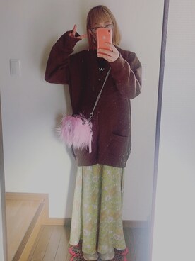 「MARC JACOBS（マークジェイコブス）のアイテム（トップス）」を使った、marukoさん（レディース・161cm）の冬コーディネート