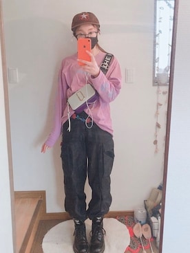 「MARC JACOBS（マークジェイコブス）のアイテム（パンツ）」を使った、marukoさん（レディース・161cm）の冬コーディネート