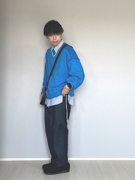 「MAISON SPECIAL（メゾンスペシャル）のアイテム（スウェット）」を使った、UW168さん（メンズ・175cm）の秋コーディネート