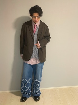 MAISON SPECIAL メゾンスペシャル レーザーカットワイドデニム MAISON SPECIAL（メゾンスペシャル）の「《ユニセックスアイテム