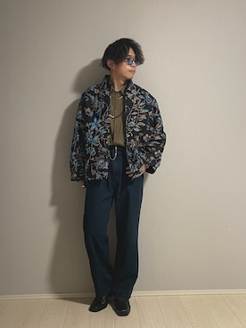 「MAISON SPECIAL（メゾンスペシャル）のアイテム（ブルゾン）」を使った、UW168さん（メンズ・175cm）の春コーディネート