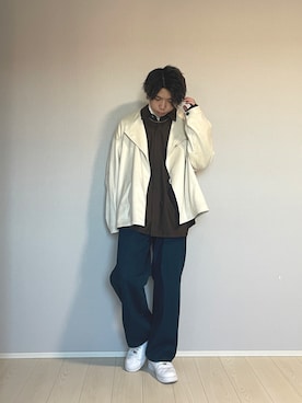 「MAISON SPECIAL（メゾンスペシャル）のアイテム（ジャケット/アウター）」を使った、UW168さん（メンズ・175cm）の春コーディネート