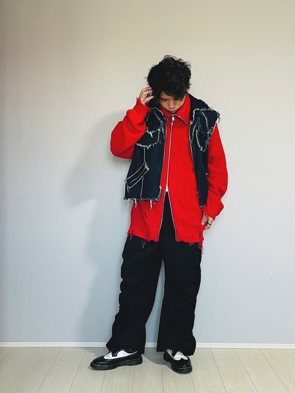 ダメージジップデニムベスト seyto seyto（セイト）の「Damage zip denim vest / ダメージジップ