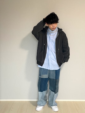 「MSG（エムエスジー）のアイテム」を使った、UW168さん（メンズ・175cm）の春コーディネート