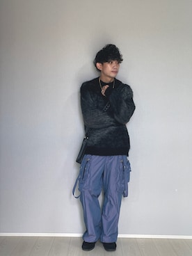 「グラデーションニット」｜「アイテム（財布/小物）」を使った、UW168さん（メンズ・175cm）の秋コーディネート