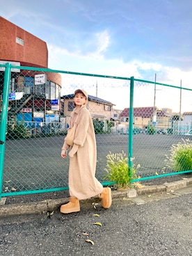 「アイテム（ワンピース/ドレス）」を使った、新垣里沙さん（レディース・153cm・30代）の冬コーディネート
