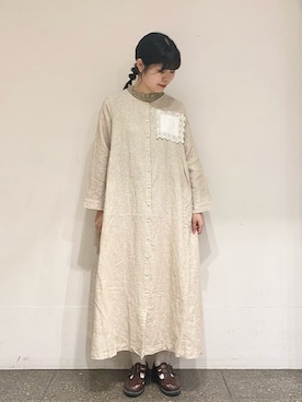 「TSUHARU by Samansa Mos2（ツハルバイサマンサモスモス）のアイテム（ワンピース/ドレス）」を使った、やのさん（レディース・163cm）の夏コーディネート