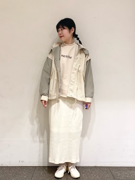 「Samansa Mos2（サマンサ モスモス）のアイテム（シューズ）」を使った、やのさん（レディース・163cm）の春コーディネート