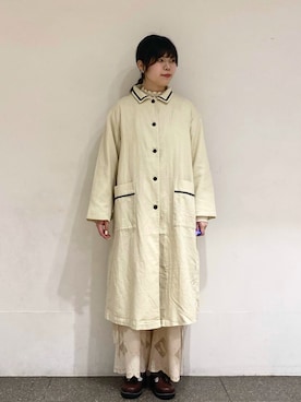 「春コート」｜「アイテム（その他アウター）」を使った、やのさん（レディース・163cm）の冬コーディネート