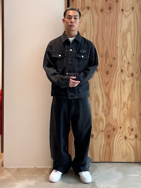 「アイテム（デニムジャケット）」を使った、中野 翔太さん（メンズ・168cm）の秋コーディネート