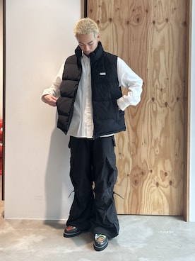 「アイテム（ローファー）」を使った、中野 翔太さん（メンズ・168cm）の秋コーディネート