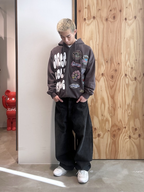 MULTI LOGO ZIP UP HOODED SWEATSHIRT（パーカー）｜XLARGE