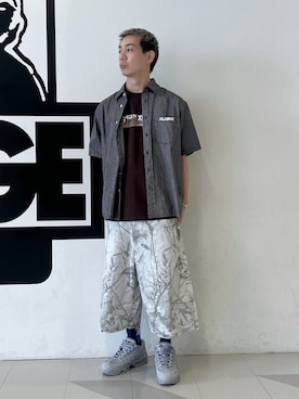 「XLARGE（エクストララージ）のアイテム」を使った、中野 翔太さん（メンズ・168cm）の夏コーディネート