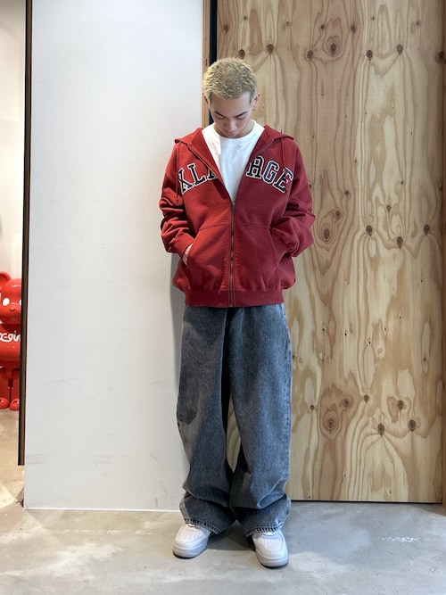 セール】PERFORATED LEATHER LOGO ZIP UP HOODED SWEATSHIRT（パーカー
