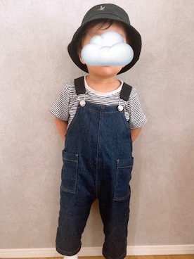 「pairmanon（ペアマノン）のアイテム（サロペット/オーバーオール）」を使った、nagiさん（キッズ・80cm）の夏コーディネート