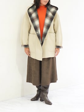 「カシミヤ」｜ジェイアール名古屋タカシマヤさん（レディース・155cm）の秋コーディネート