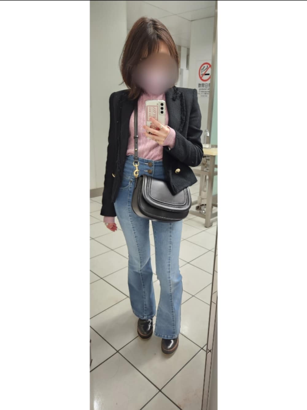 「お出かけコーデ日記、休日スタイル、大人女子、カジュアル、春服コーデ、パンツコーデ、低身長コーデ、低身長女子、プチプラ、デニムパンツ、大人カジュアル、綺麗めカジュアル、骨格ウェーブ、ZARA、NWITH.」｜「N WITH.のミックスヤーンニットトップス（ニット/セーター、ピンク系）」を使った、みかん大福さん（レディース・148cm）の春コーディネートの1枚目の写真