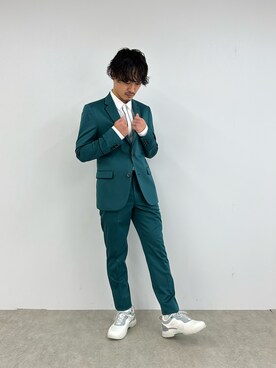 「Education from Youngmachines（エデュケーションフロムヤングマシーン）のアイテム（テーラードジャケット）」を使った、LOVELESS MENさん（メンズ・171cm）の冬コーディネート