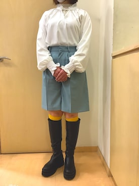 「アイテム（ビジネスシャツ）」を使った、BRICK HOUSE by Tokyo Shirts 神辺フジグラン店さん（レディース・158cm）の春コーディネート