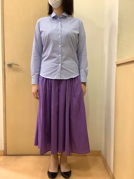 「アイテム（ビジネスシャツ）」を使った、BRICK HOUSE by Tokyo Shirts 神辺フジグラン店さん（レディース・168cm）の秋コーディネート