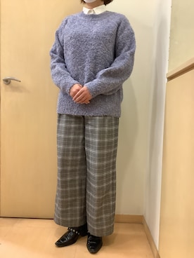 「アイテム（ビジネスシャツ）」を使った、BRICK HOUSE by Tokyo Shirts 神辺フジグラン店さん（レディース・158cm）の秋コーディネート