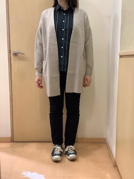 「コーディガン」｜BRICK HOUSE by Tokyo Shirts 神辺フジグラン店さん（レディース・168cm）の冬コーディネート