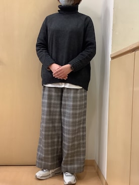 「オフタートルニット」｜BRICK HOUSE by Tokyo Shirts 神辺フジグラン店さん（レディース・158cm）の秋コーディネート