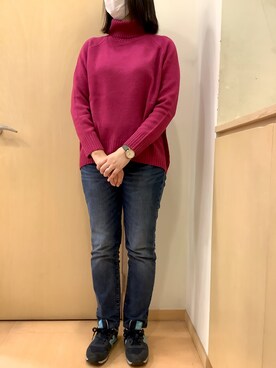 「オフタートルニット」｜BRICK HOUSE by Tokyo Shirts 神辺フジグラン店さん（レディース・168cm）の秋コーディネート