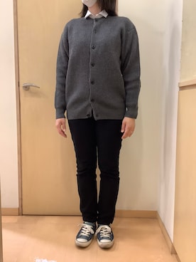 「アイテム（ビジネスシャツ）」を使った、BRICK HOUSE by Tokyo Shirts 神辺フジグラン店さん（レディース・168cm）の冬コーディネート
