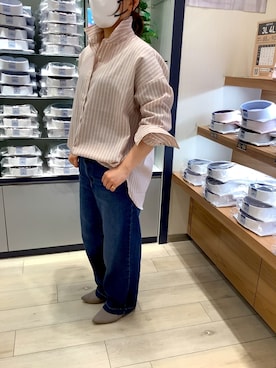 「Pitta Re:)（ピッタリ）のアイテム」を使った、BRICK HOUSE by Tokyo Shirts 水戸内原イオンモール店さん（レディース・151cm）の春コーディネート