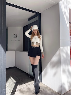 「アイテム（スカート）」を使った、Juriaさん（レディース・174cm）の秋コーディネート