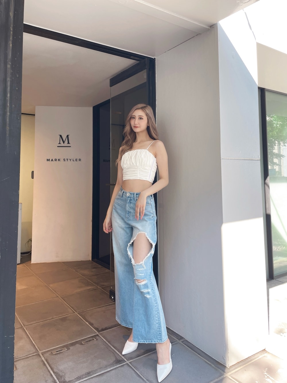 GYDA ♡ デニム セットアップ 大人気完売 GYDA心斎橋OPA 限定 デニムセットアップ ブルー