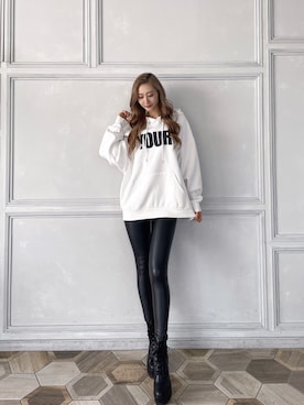「GYDA（ジェイダ）のアイテム（その他パンツ）」を使った、Juriaさん（レディース・174cm）の秋コーディネート