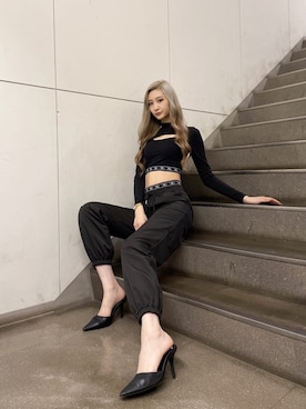 「GYDA（ジェイダ）のアイテム（その他パンツ）」を使った、Juriaさん（レディース・174cm）の秋コーディネート
