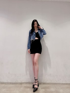 「GYDA（ジェイダ）のアイテム（テーラードジャケット）」を使った、Juriaさん（レディース・174cm）の春コーディネート